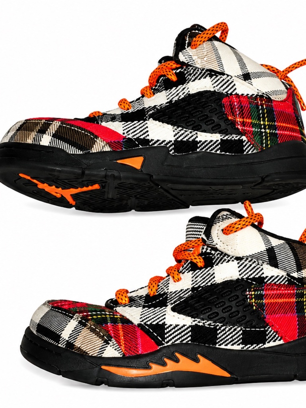 🔥 Rare & Eye-Catching Jordan Retro Mid Plaid 5s – Toddler Size 9C 🔥